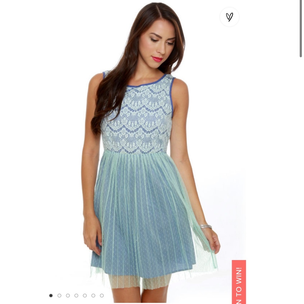 Lulu’s Bluebell of the Ball Blue Lace Dress